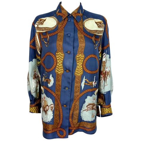 vintage hermes silk shirt|Hermes Silk Shirt .